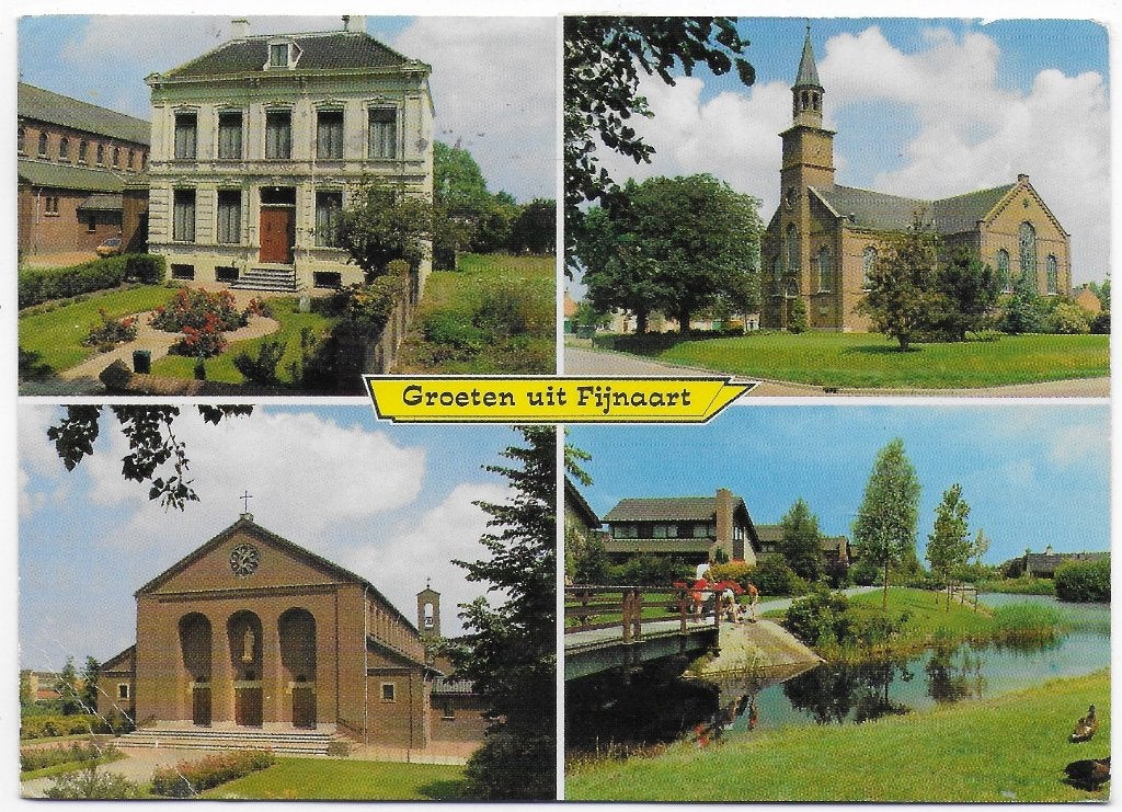 Fijnaart gelopen Ansichtkaart ( B2546), Ophalen of Verzenden, 1980 tot heden, Gelopen