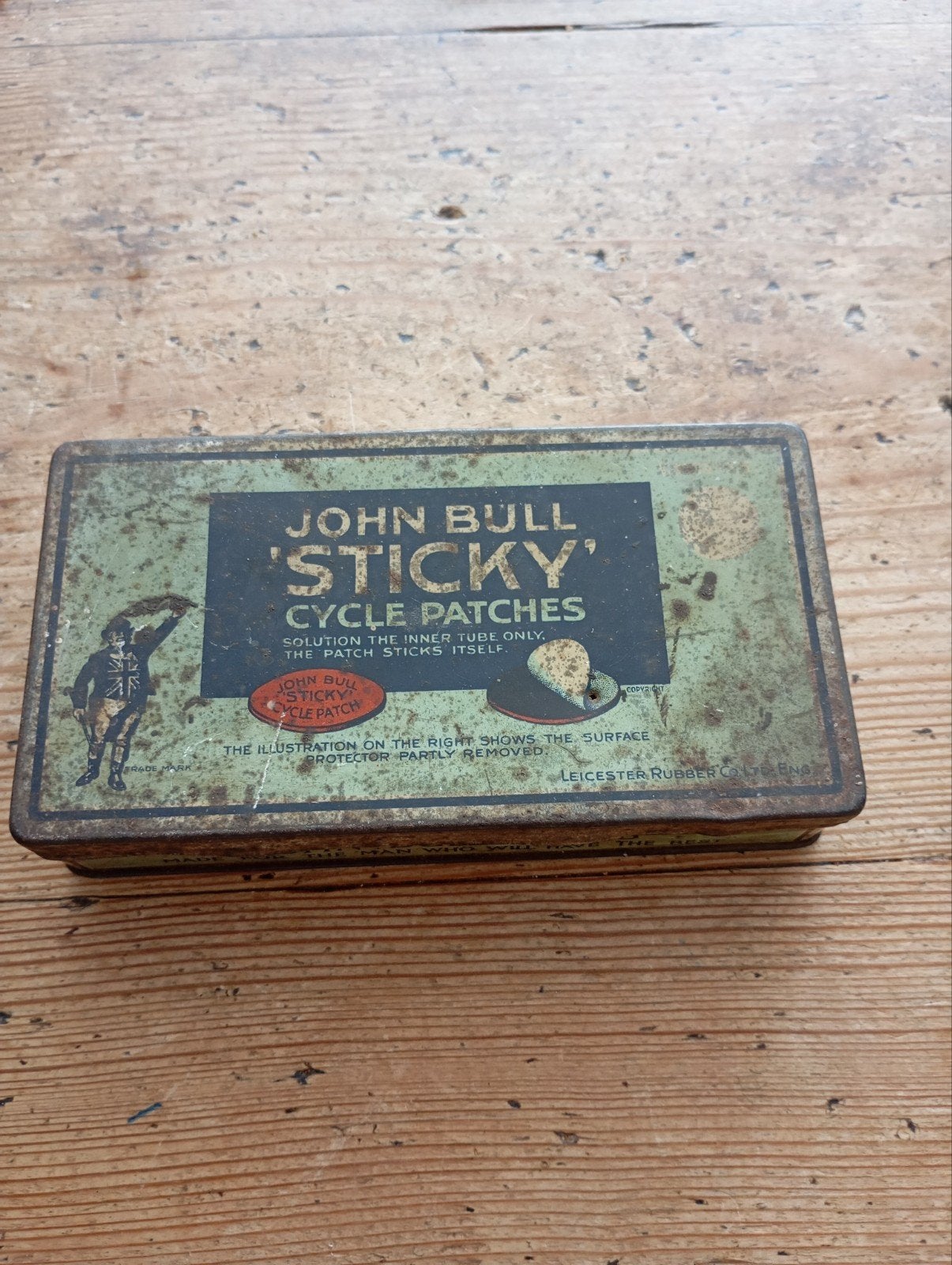 Vintage John Bull 'Sticky' cycle patches Blikje, Verzamelen, Merken en Reclamevoorwerpen, Ophalen of Verzenden, Gebruiksvoorwerp