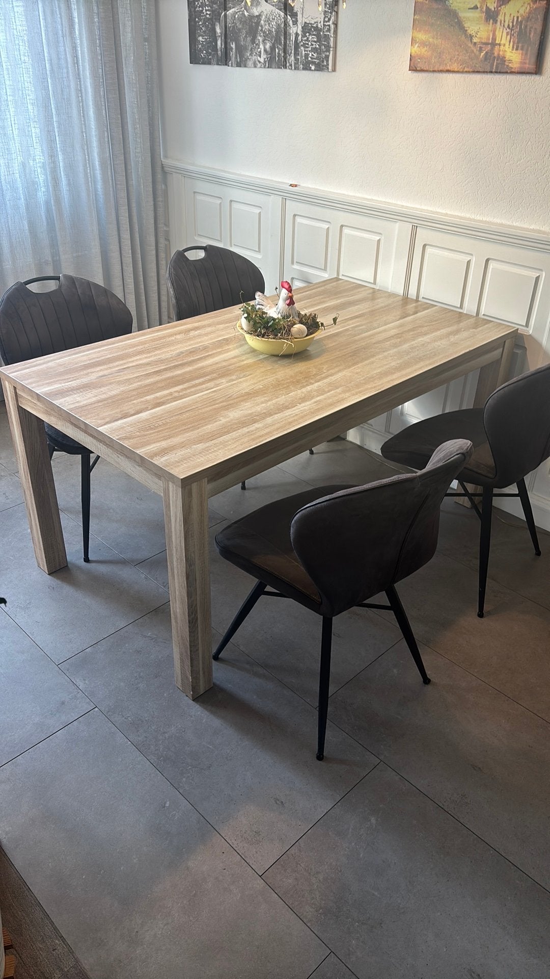 Eethoek met 4 stoelen €180,00 samen, Huis en Inrichting, Ophalen, Gebruikt, Overige kleuren, Hout