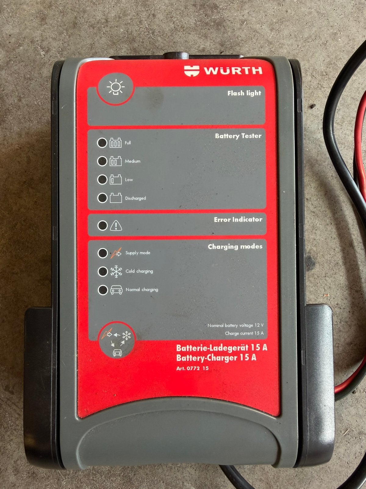 Wurth acculader / tester, Ophalen
