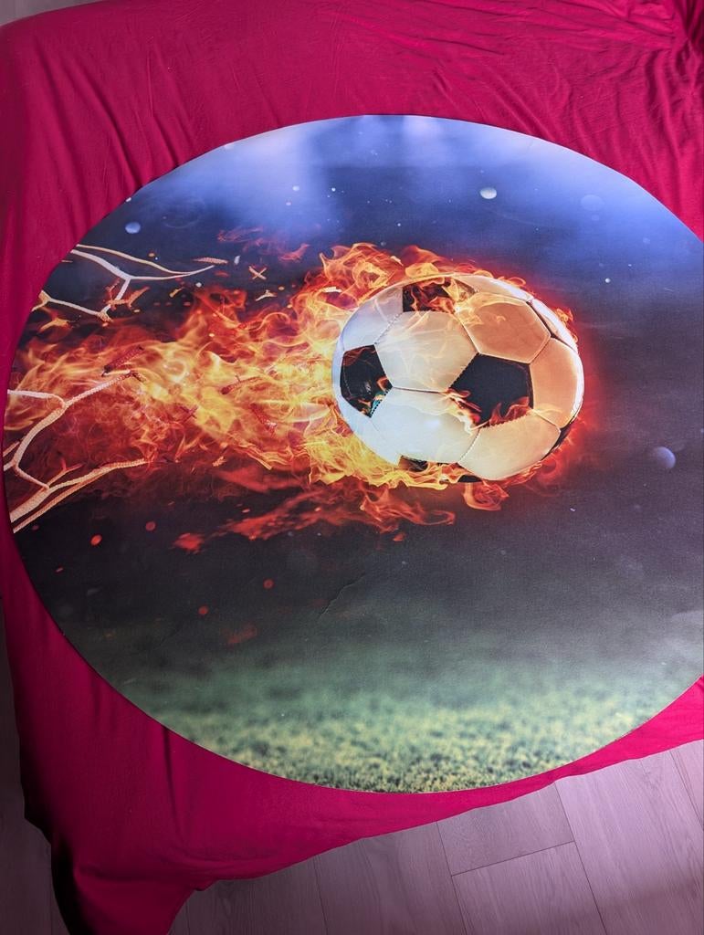 Behang cirkel voetbal 125 cm kinderkamer, Ophalen, Minder dan 10 m²