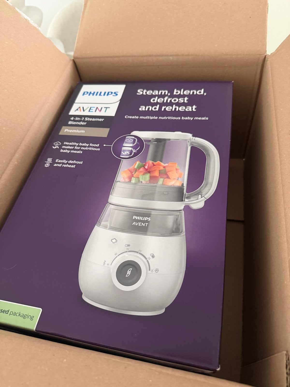 Philips Avent 4-in-1 Babyvoedingmaker Stomer Blender, Ophalen, Stoomfunctie, Nieuw, Philips Avent
