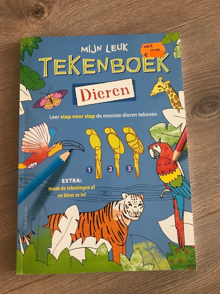 Mijn leuk tekenboek Dieren, Ophalen of Verzenden, Nieuw, Papier, Schets- of Tekenboek