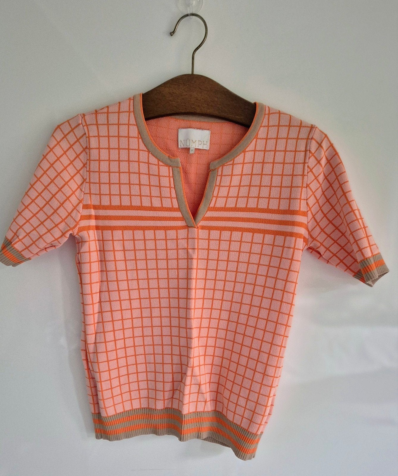 Bijzonder Jaren '70 Truitje - Maat S - Gebreid & Mooi, Kleding | Dames, Nümph, Oranje, Ophalen of Verzenden, Zo goed als nieuw