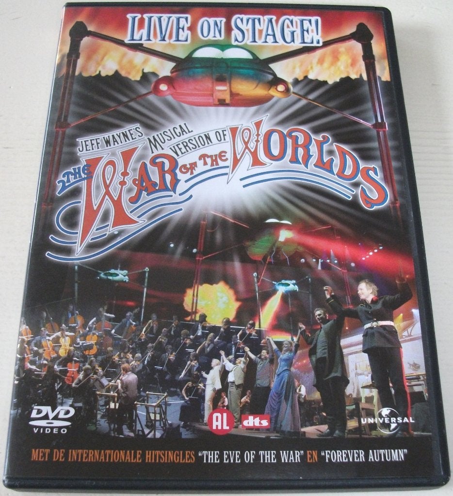 Dvd *** JEFF WAYNE'S THE WAR OF THE WORLDS *** Live On Stage, Cd's en Dvd's, Alle leeftijden, Ophalen of Verzenden, Zo goed als nieuw
