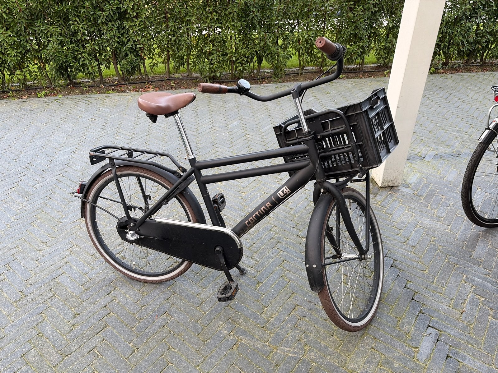 Cortina U4 Transportfiets - Zwart met krat, Terugtraprem, Versnellingen, Ophalen, Overige merken