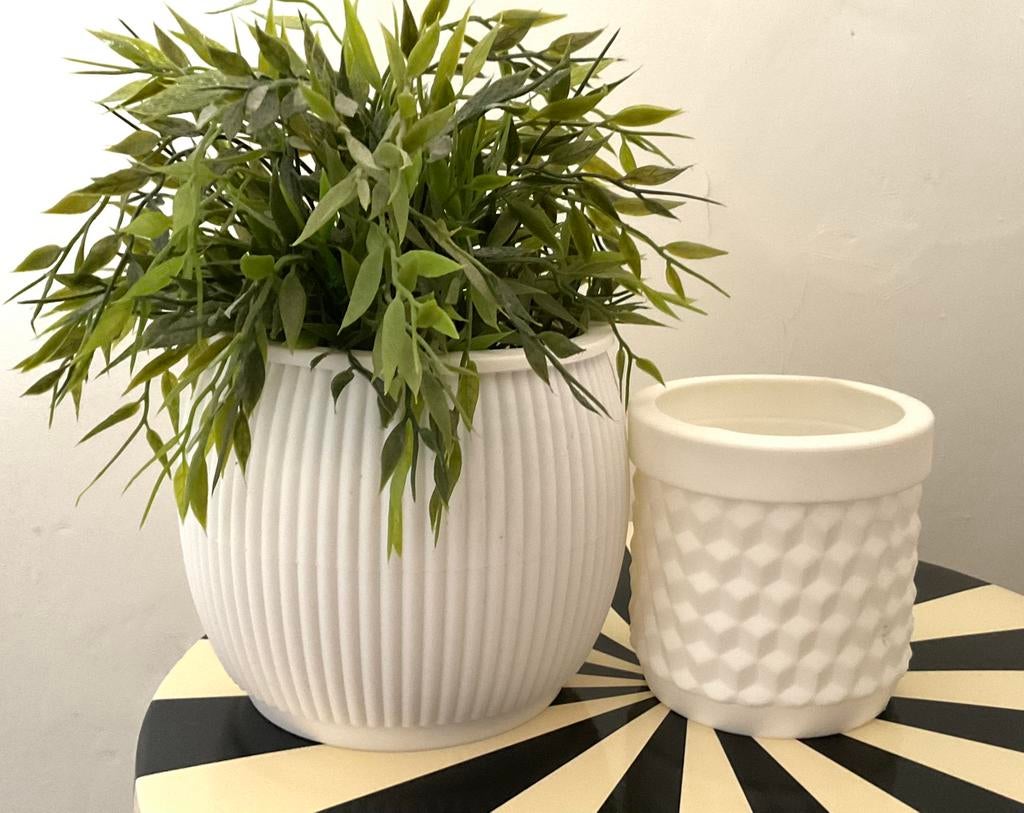 Set met 2 siliconen bloempotten van living colors, Overige materialen, Rond, Nieuw, Ophalen of Verzenden
