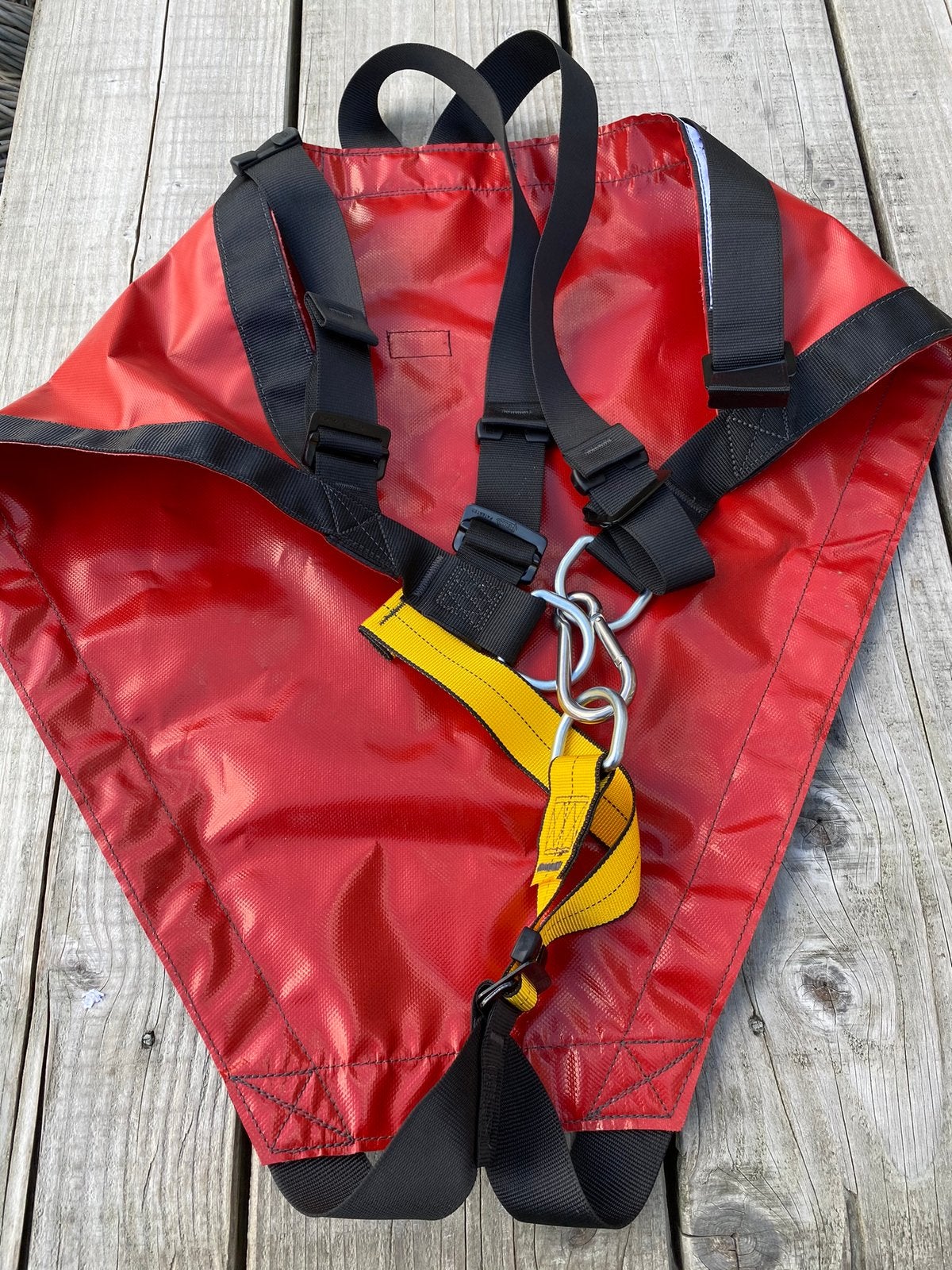 Petzl C80 BR Pitagor evacuatiedoek met schouderbanden., Ophalen of Verzenden, Zo goed als nieuw, Klimsport-accessoire