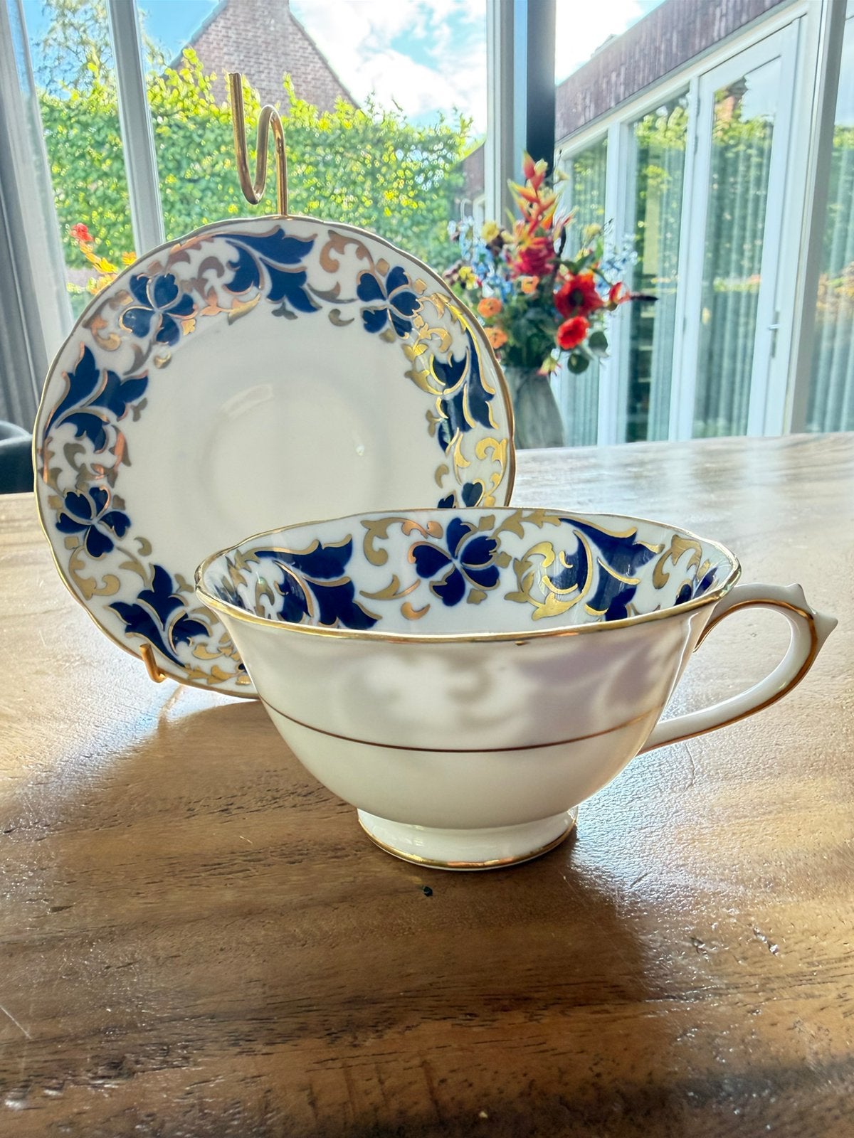 12x Tuscan kop & schotels kobaltblauw/goud – €15 per stuk, Antiek en Kunst, Ophalen of Verzenden