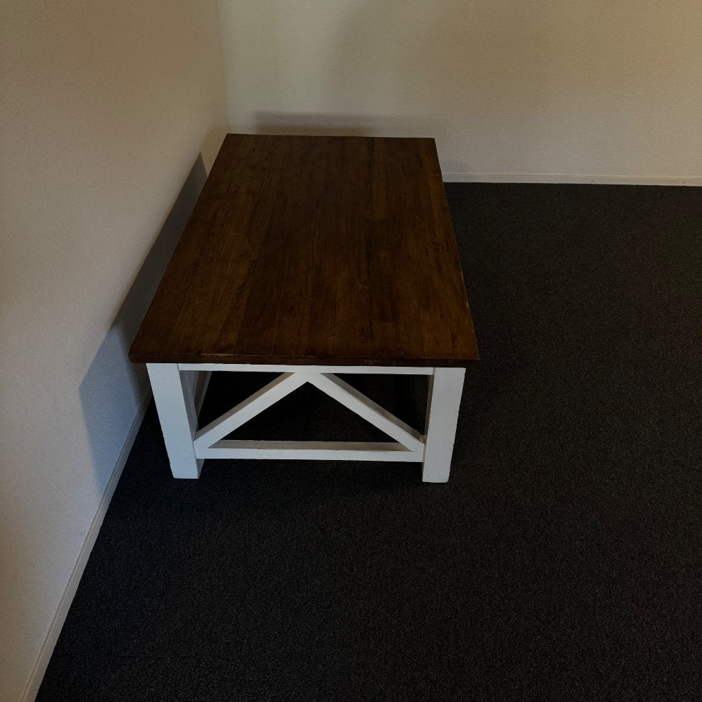 Salontafel landelijke look, Ophalen, 100 tot 150 cm, 150 tot 200 cm, Zo goed als nieuw