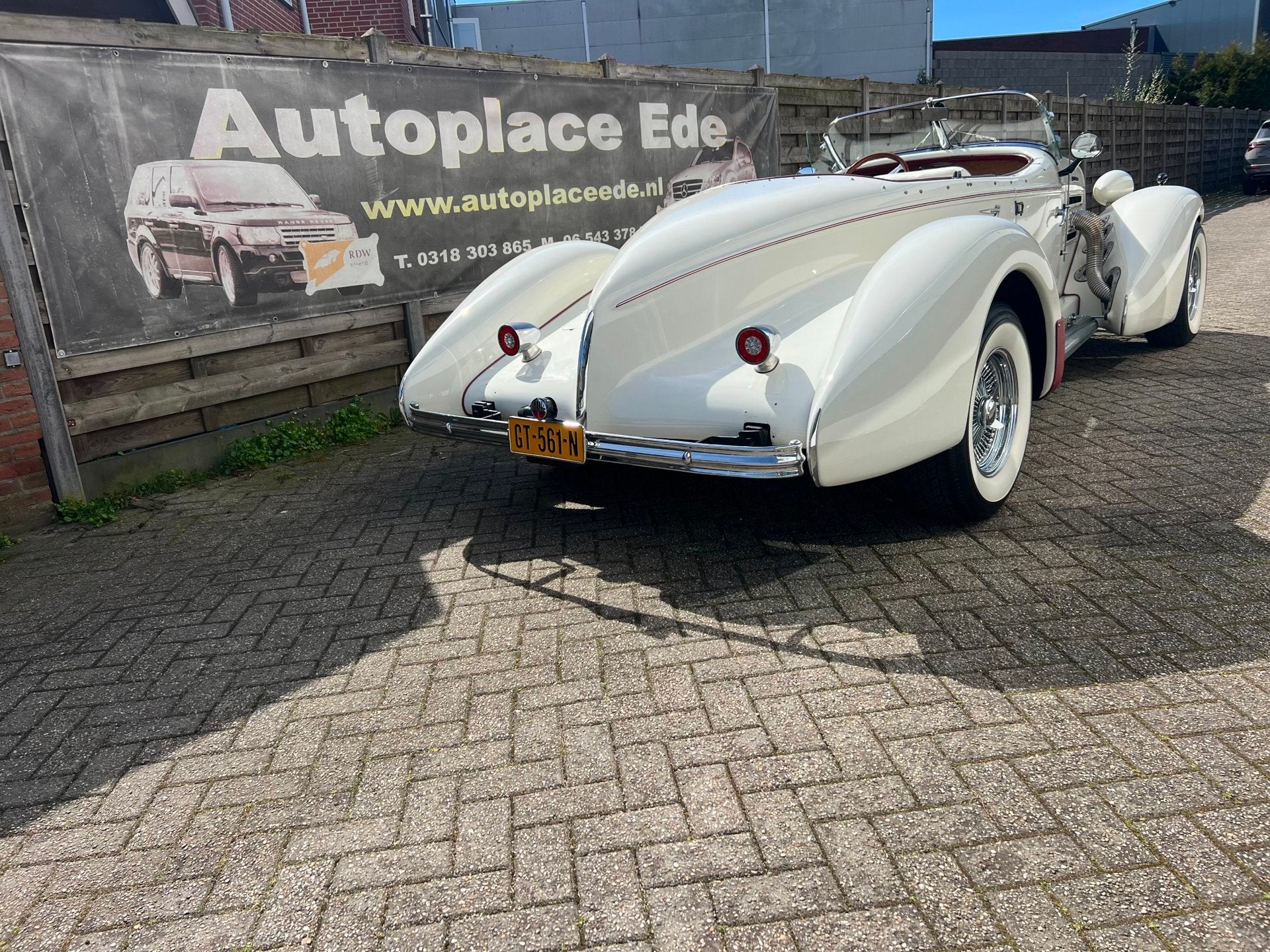 Auburn AUBURN PHAETON WIT 4 PERSOONS, Auto's, Gebruikt, 8 cilinders, Overige carrosserieën, 4 stoelen