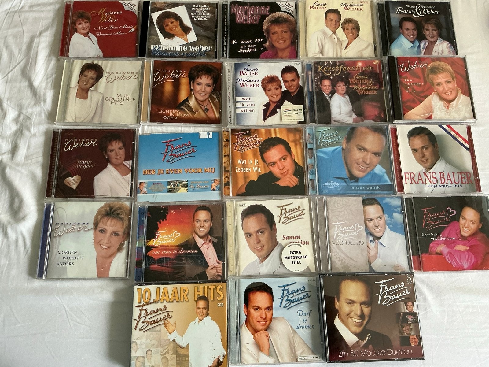Grote collectie Frans Bauer en Marianne Weber CD's, Ophalen, Gebruikt, Schlager, Album