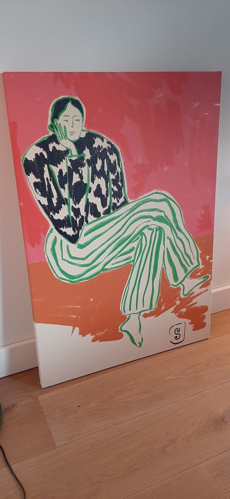 Schilderij/Canvas - Sandra Poliakov - Calm woman (70x100cm), Ophalen