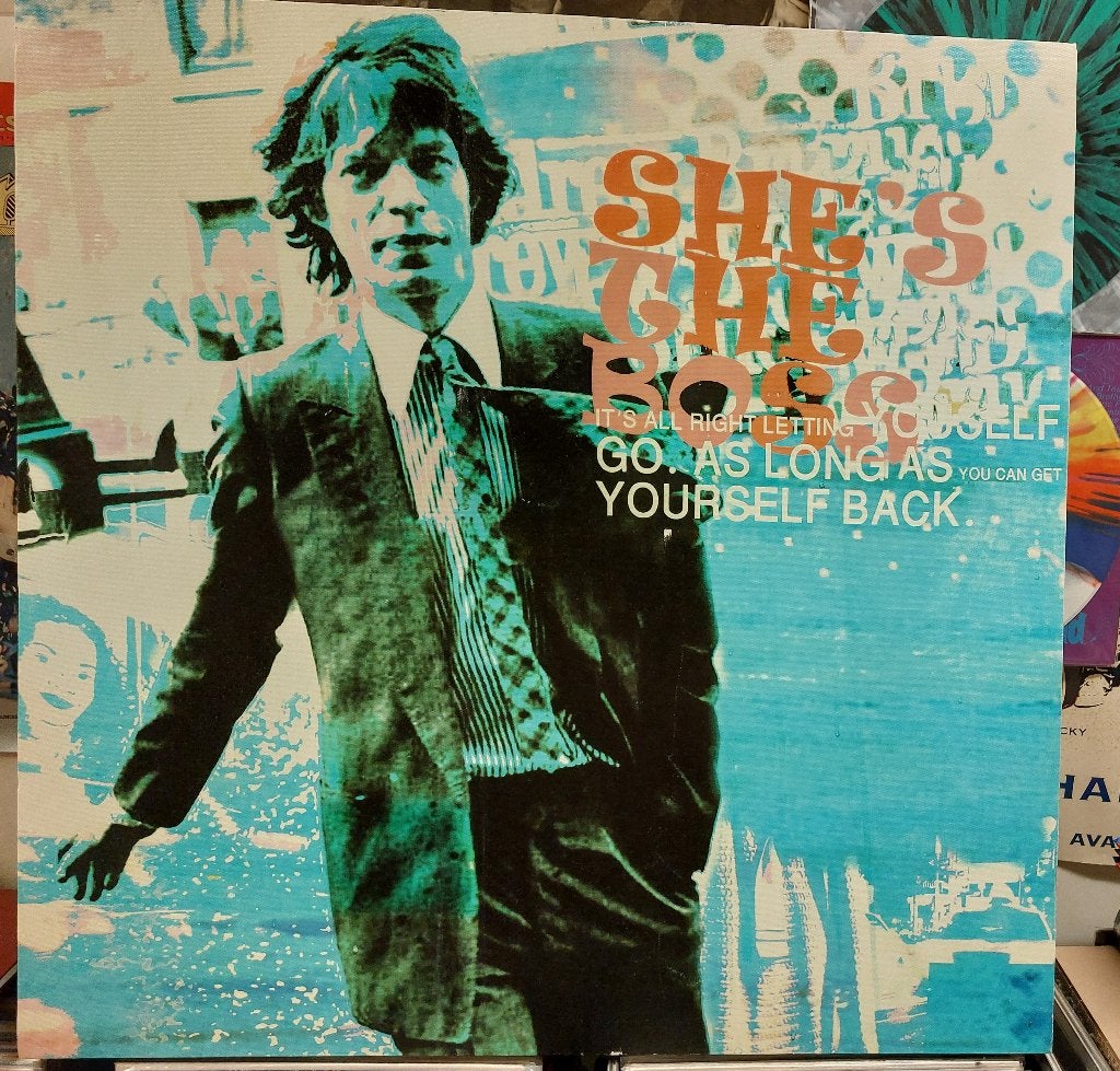 Mick Jagger CANVAS SCHILDERIJ GROOT 80x80 CM Rolling Stones, Ophalen, NvT, Mick Jagger, Poster, Artwork of Schilderij