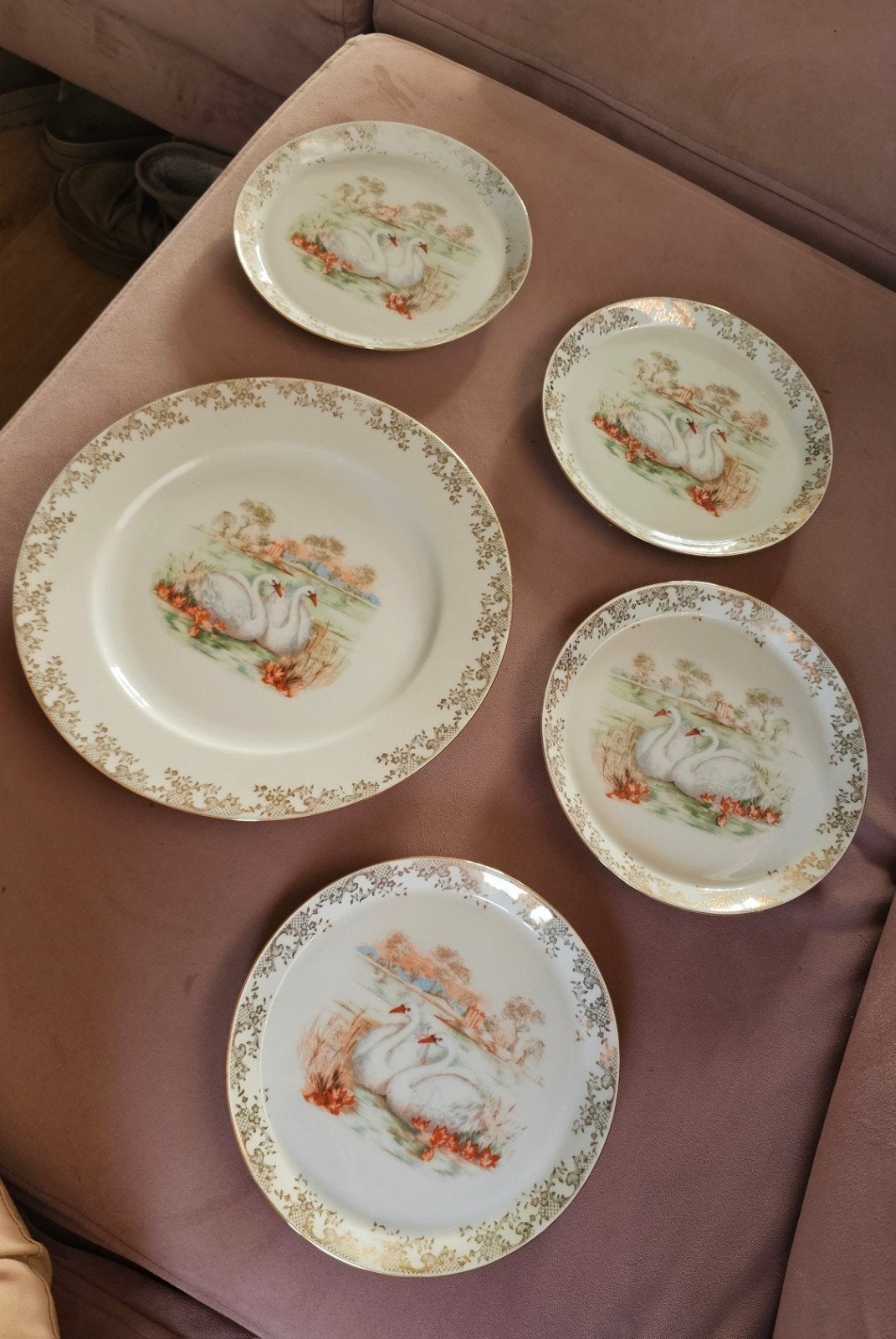 Vintage Hutschenreuther Novum Servies - Zwanendecor, Ophalen of Verzenden