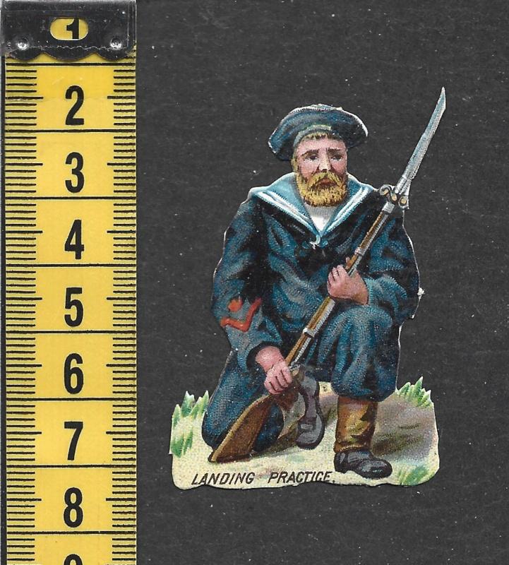 Matroos met geweer antiek poezieplaatje (782), Verzamelen, Ophalen of Verzenden