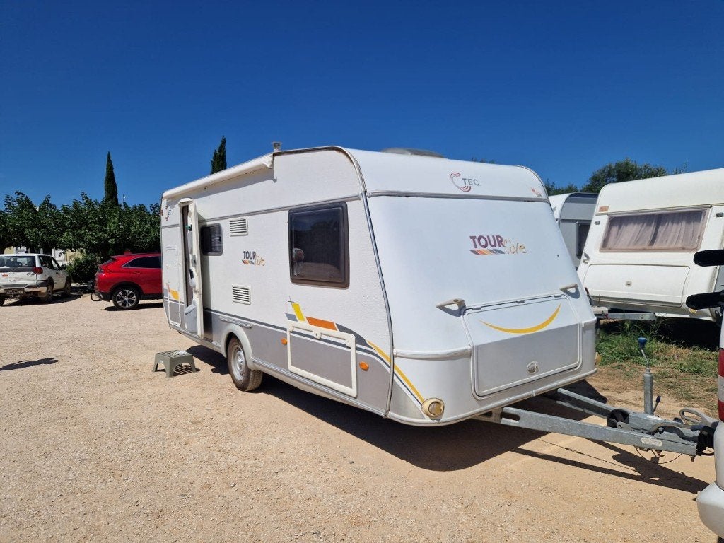 Tec Tour 510 TKM, Caravans en Kamperen, Caravans, T.E.C., Luifel, 7 tot 8 meter, Treinzit