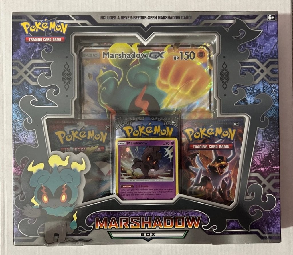 jaar 2017 POKEMON MARSHADOW BOX met packs, geseald, Ophalen of Verzenden, Zo goed als nieuw, Boosterbox, Foil