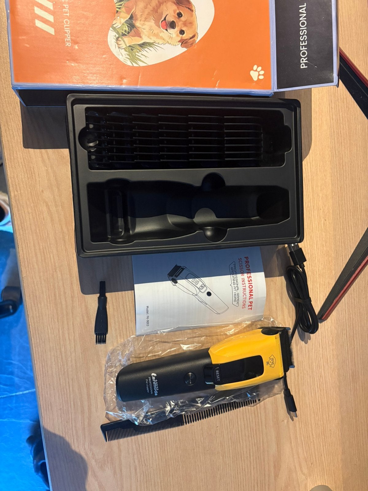 Elektrische Hondentondeuse met opzetstukjes NIEUW, Dieren en Toebehoren, Ophalen of Verzenden, Nieuw