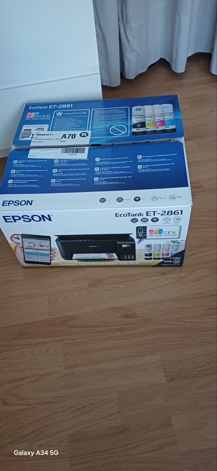 Epson EcoTank ET-2861 All-in-One Printer met Wi-Fi, Computers en Software, Ophalen, All-in-one, Kleur printen, Epson