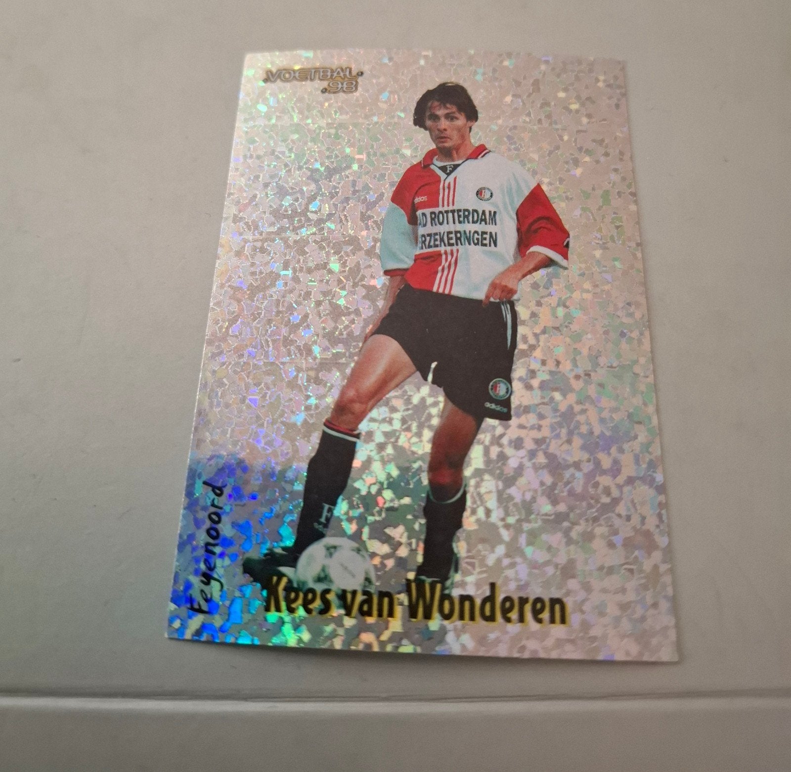 Voetbal panini sticker 98 Kees van Wonderen, Ophalen of Verzenden, Nieuw, Feyenoord, Poster, Plaatje of Sticker