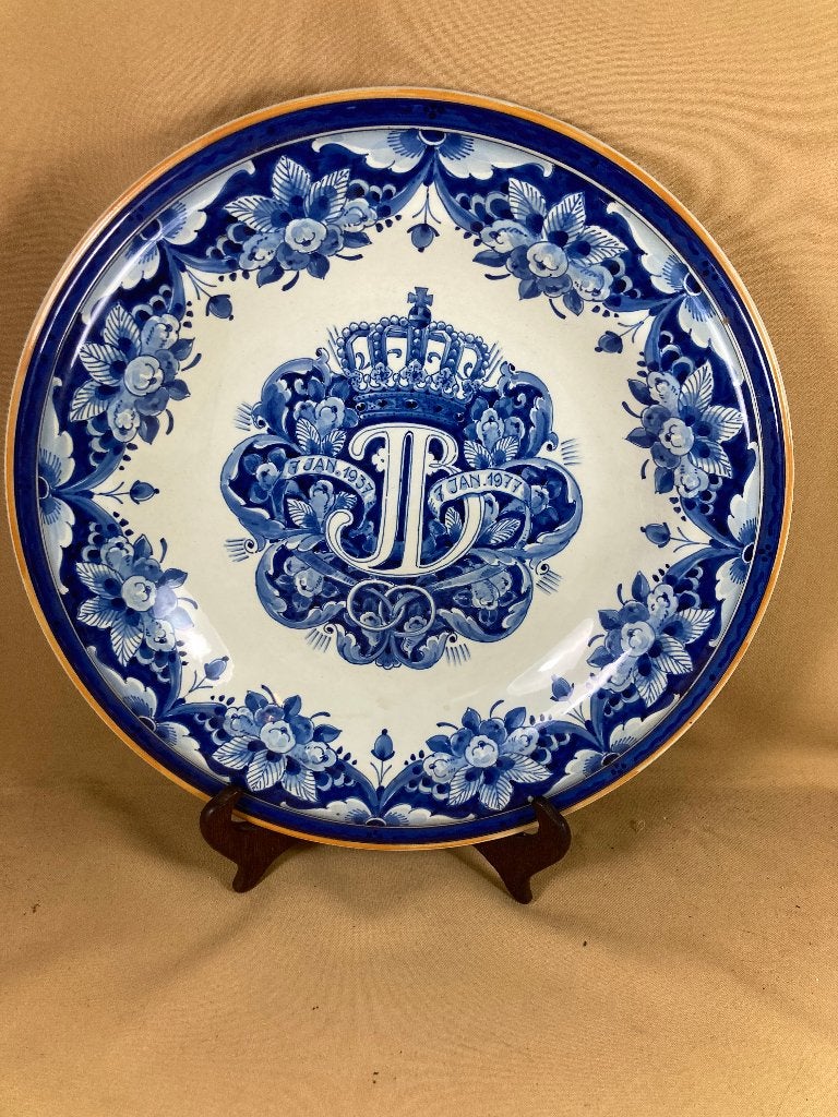 Porceleyne Fles Juliana Bernhard 40 jaar huwelijk 1977, Verzamelen, Koninklijk Huis en Royalty, --, Overige typen, Ophalen of Verzenden