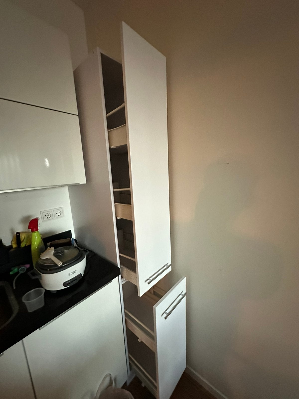 Apothekerskast, 30cm breed, 58.1cm diep, 207cm hoog, Ophalen, Minder dan 50 cm, 200 cm of meer, Wit