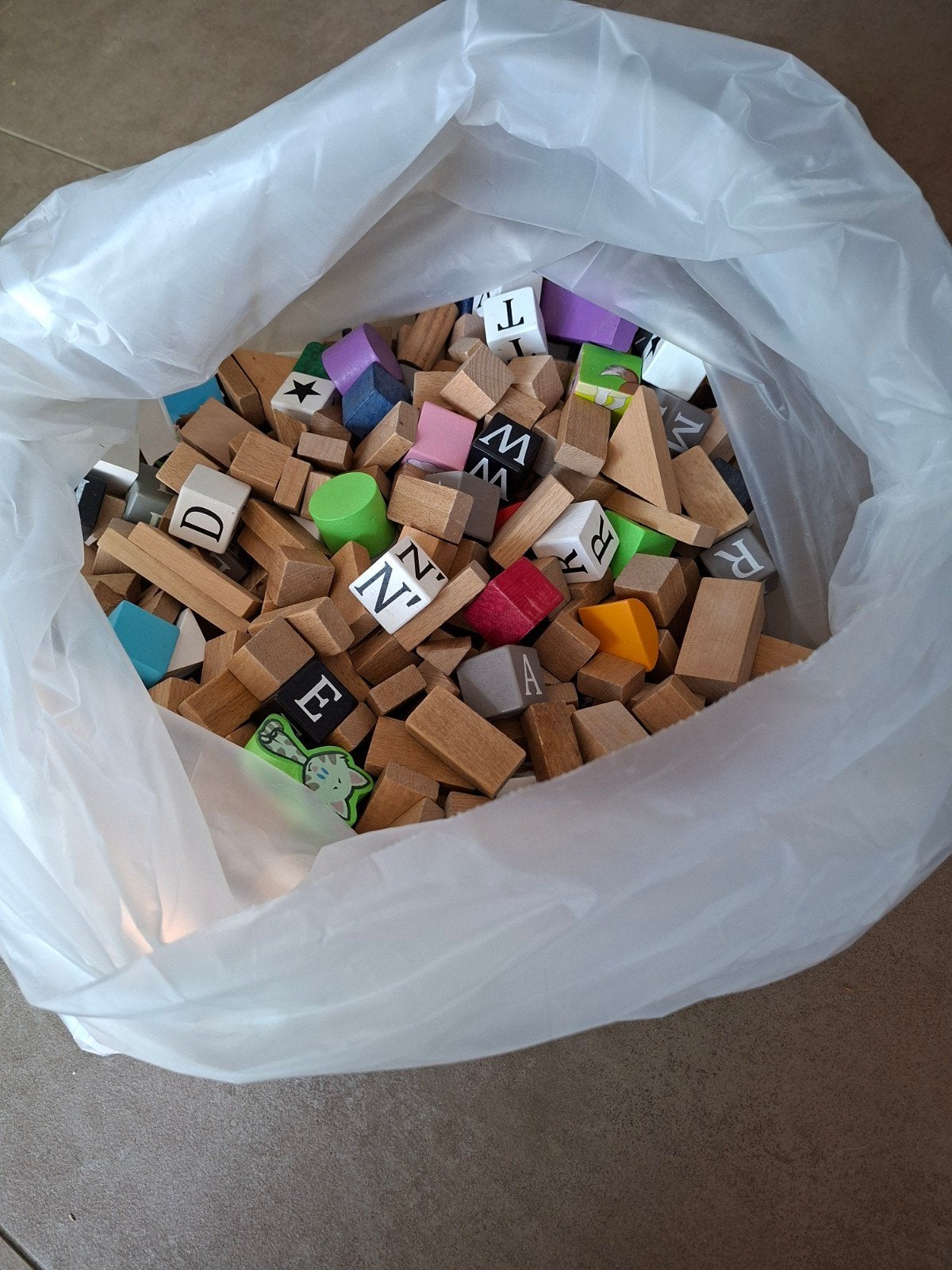 Houten blokken, Ophalen