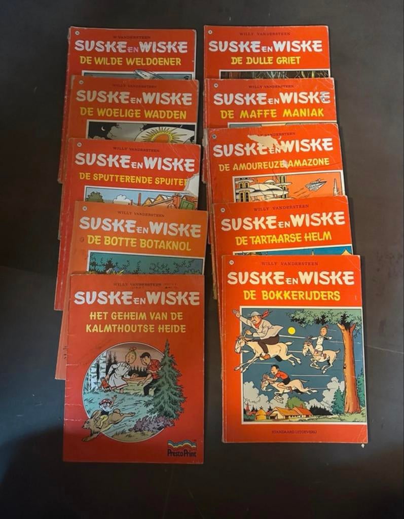 Suske en Wiske stripboeken - 9 stuks, Meerdere stripboeken, Ophalen of Verzenden, Gelezen