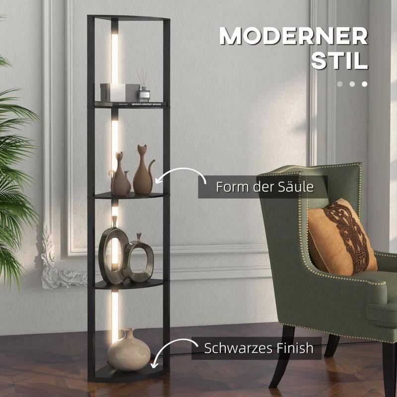 Moderne Hoekplank met LED Verlichting - Zwart Design, Modern, Industrieel, Onbekend, Ophalen of Verzenden, Zo goed als nieuw