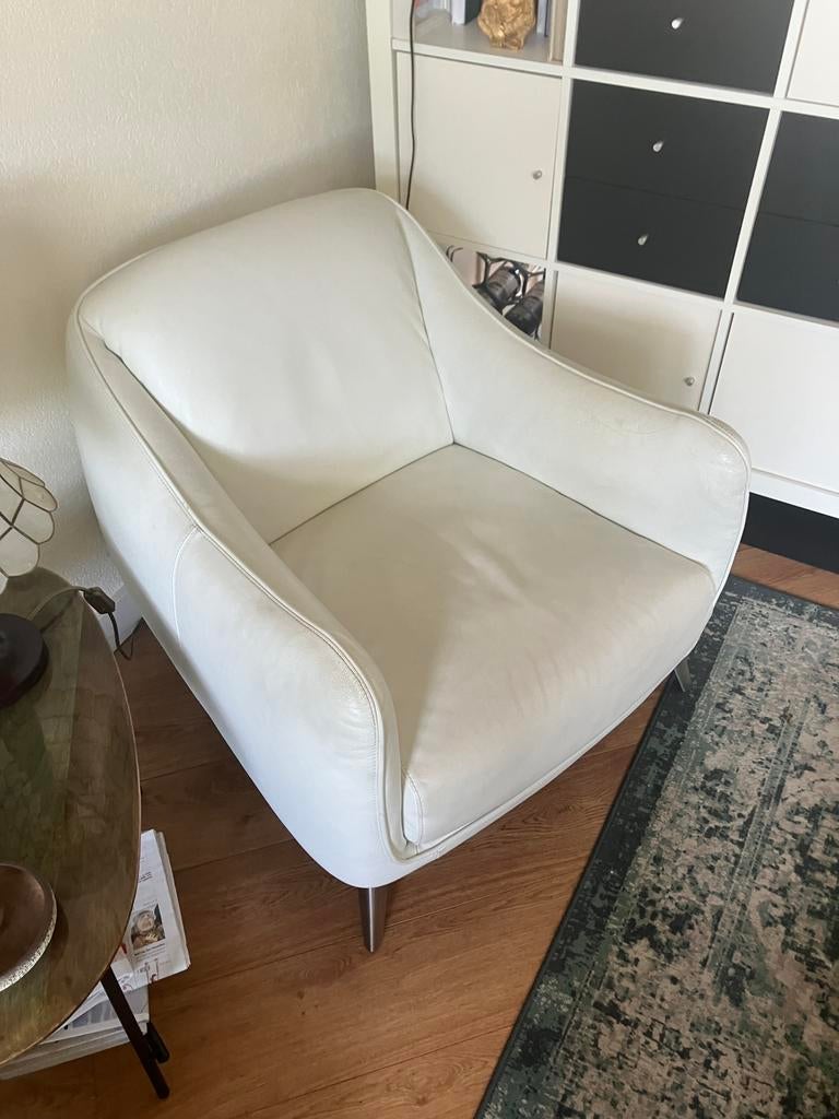 Natuzzi Platea feauteuil, Ophalen of Verzenden, Zo goed als nieuw, 75 tot 100 cm, Leer