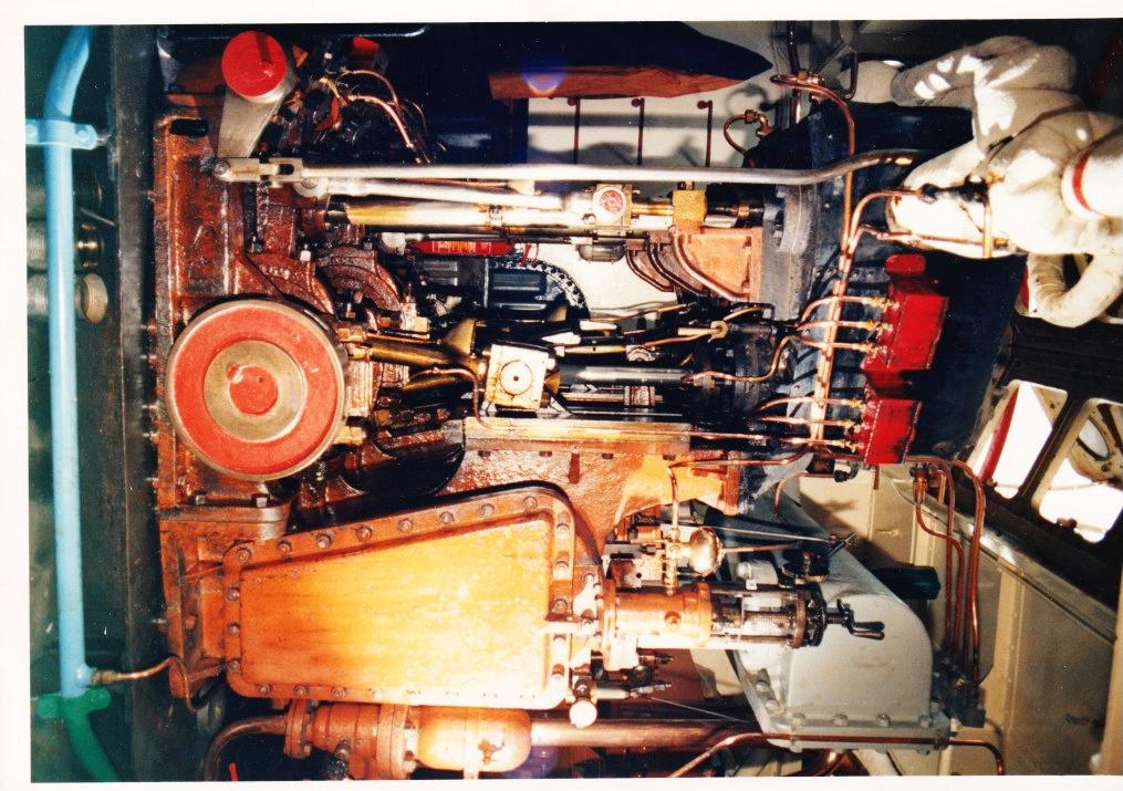 Motor van Stoomsleepboot,,MAARTEN'' 1926.17X12CM. 02-05, Ophalen of Verzenden, Gebruikt, Motorboot, Kaart, Foto of Prent