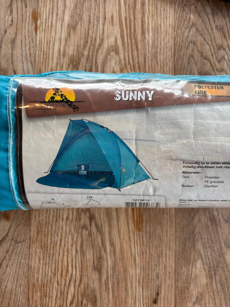 Safarica Sunny Strandtent Blauw - Zo goed als nieuw, Ophalen of Verzenden, Zo goed als nieuw, Tot en met 2