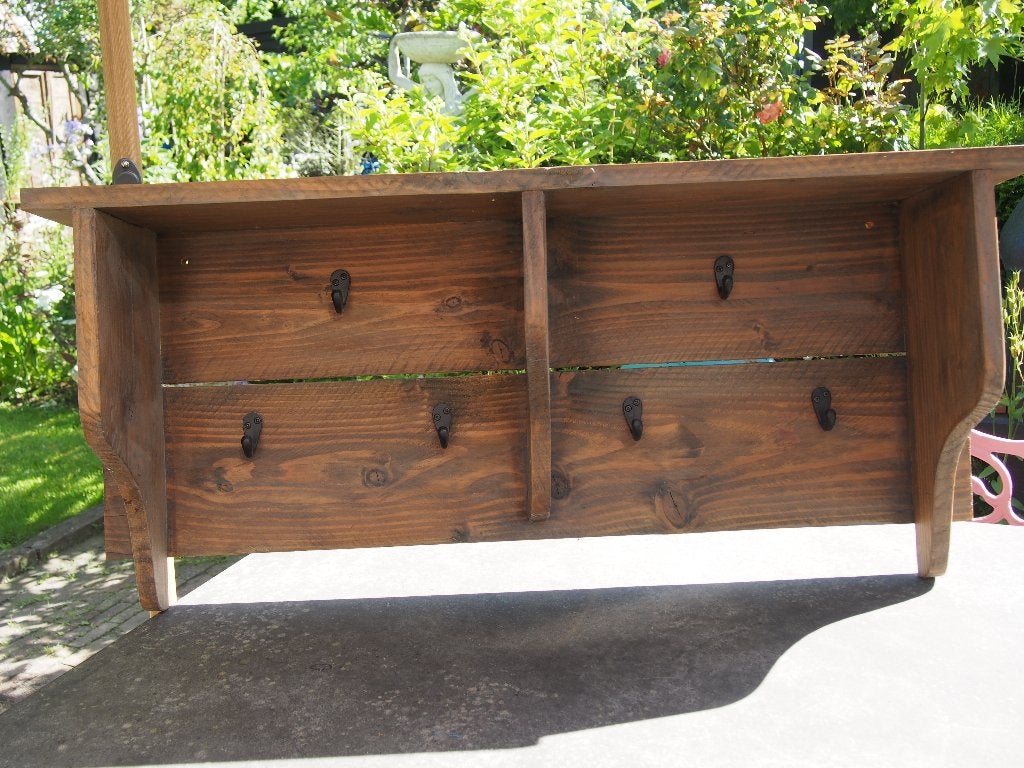 Stoer/Sober Houten Wandrek/Kapstok van Douglashout, Gebruikt, Minder dan 100 cm, Hout, Ophalen