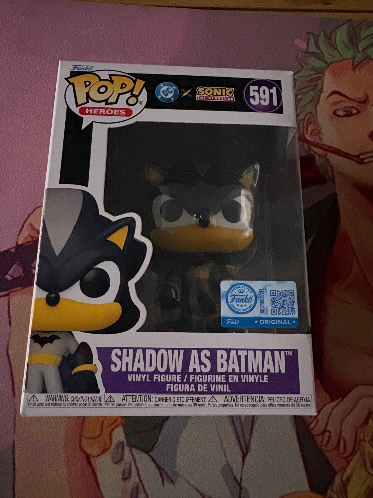 Funko Pop! Heroes #591 Shadow as Batman (DC x Sonic) Vinyl, Verzamelen, Funko Europe, Ophalen of Verzenden, Zo goed als nieuw
