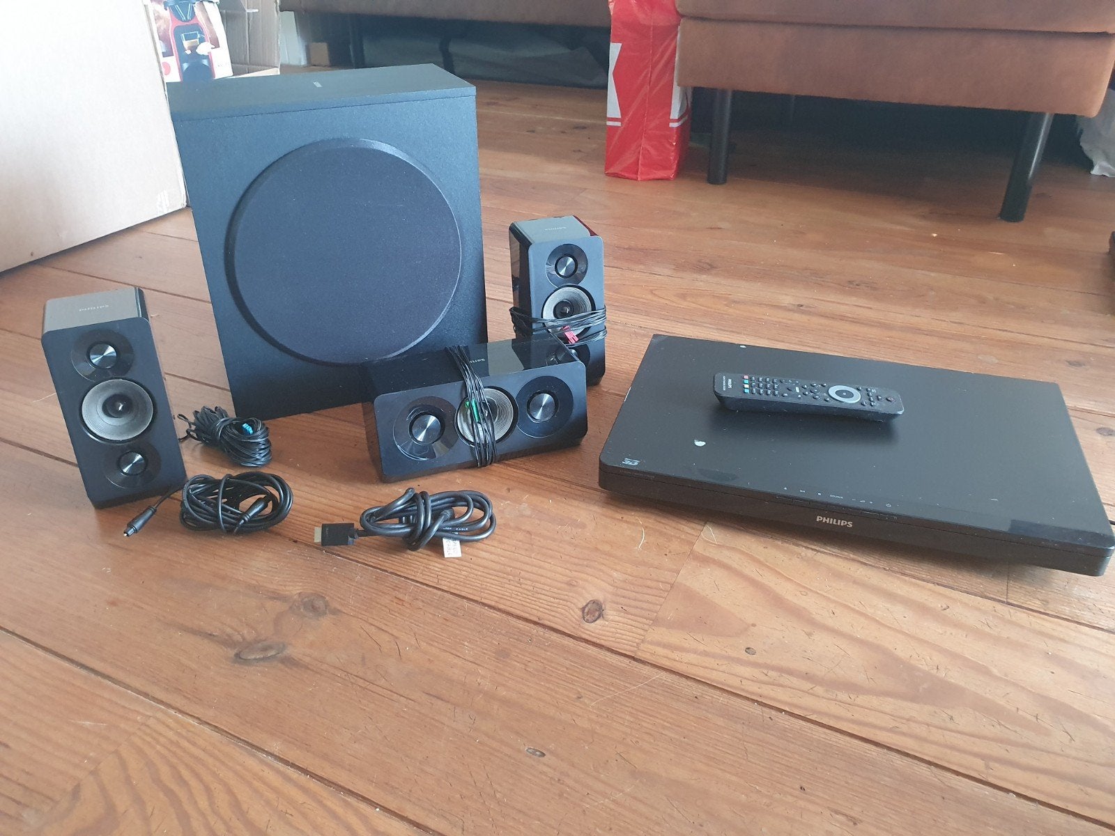 Philips 5.1 Home Cinema Set met Blu-ray 3D speler, Philips, Gebruikt, Verzenden, Blu-ray-speler