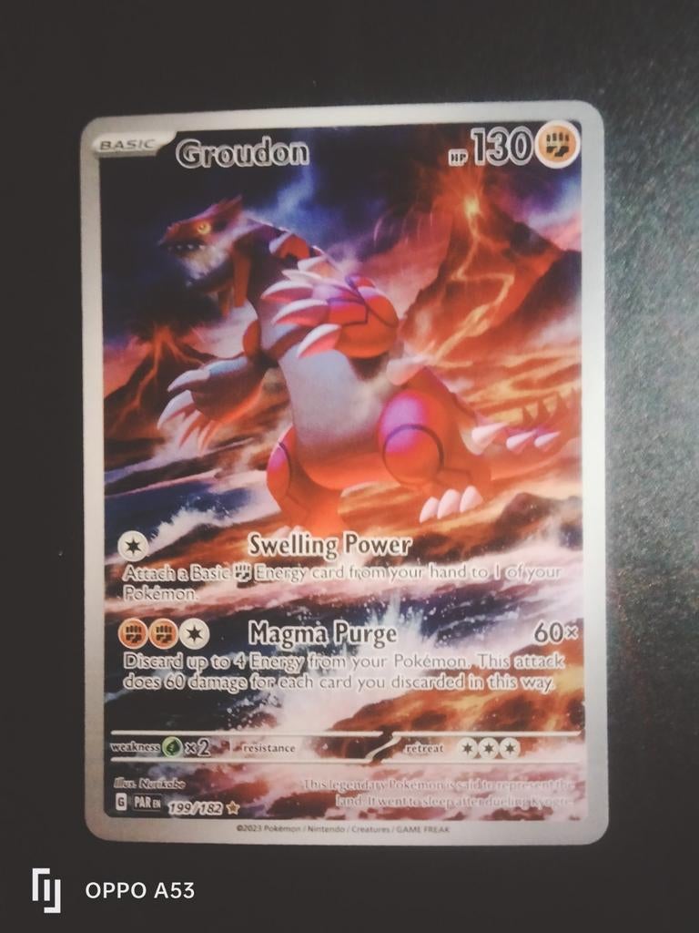 Groudon Pokémon kaart - Perfecte staat, Ophalen of Verzenden, Zo goed als nieuw, Losse kaart, Foil