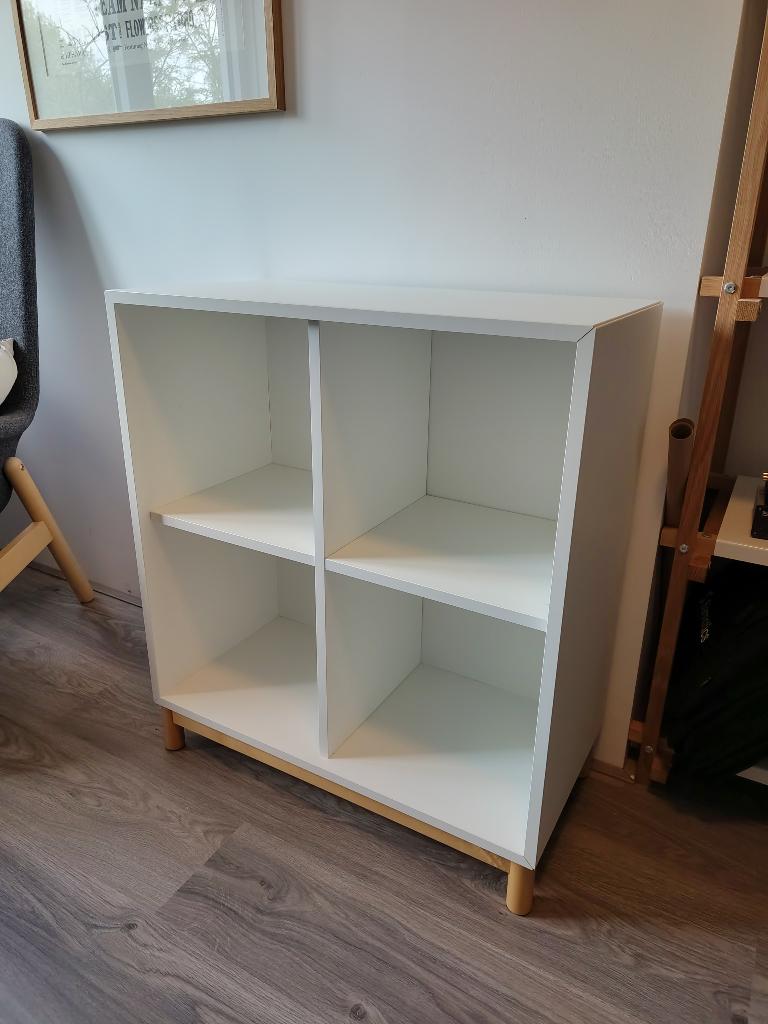 EKET Kast met 4 vakken wit (1/2), Ophalen, Gebruikt, 50 tot 100 cm, Minder dan 100 cm