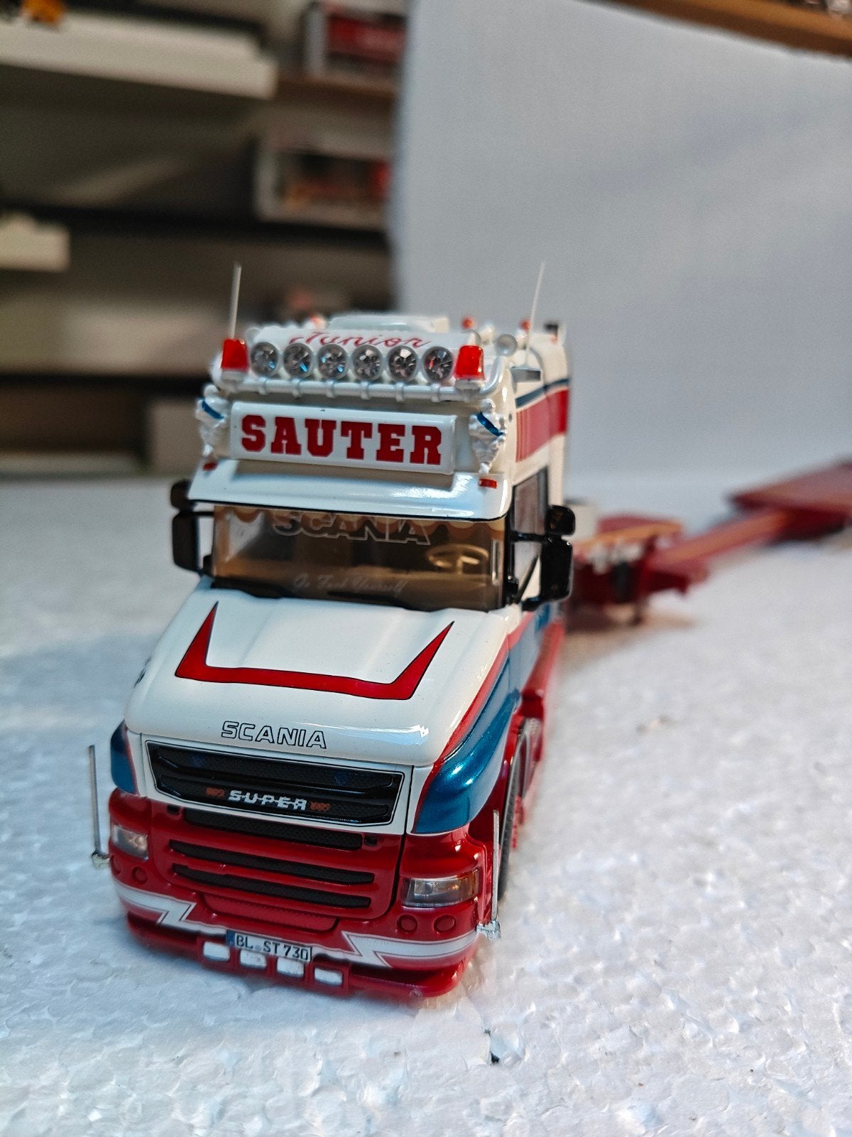 Scania torpedo met Nooteboom trailer met kraan, Hobby en Vrije tijd, Ophalen of Verzenden, Zo goed als nieuw, Bus of Vrachtwagen