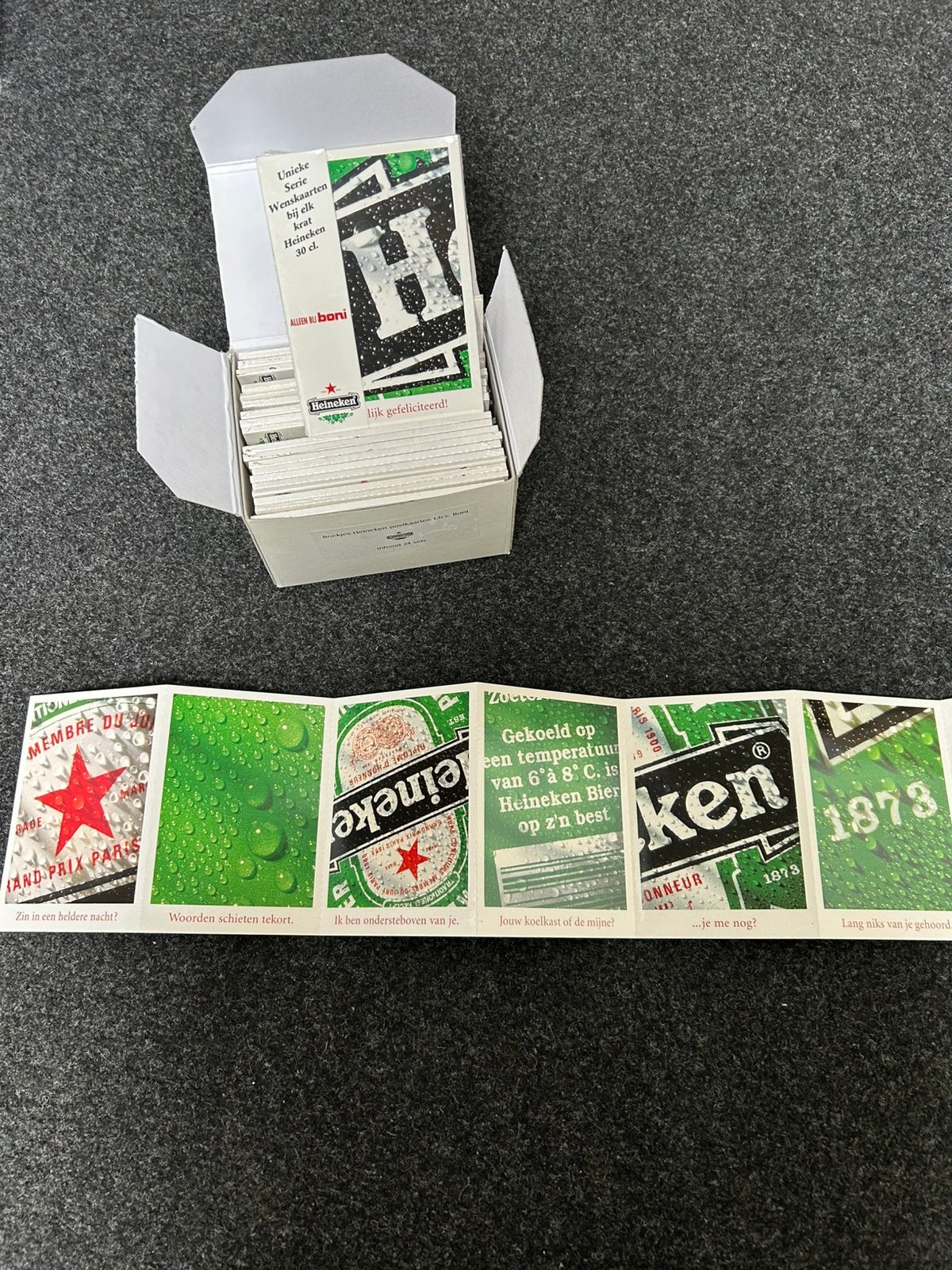 22pakketjes Heineken ansichtkaarten., Verzamelen, Ophalen, 1960 tot 1980, Voertuig
