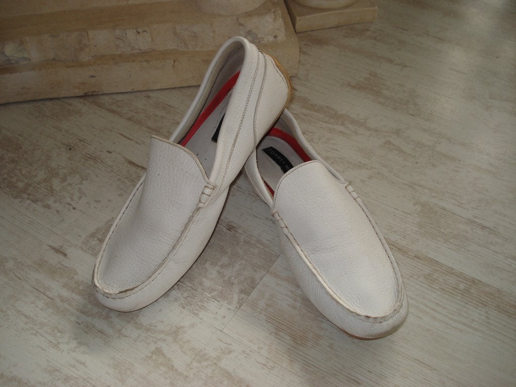 Tommy Hilfiger instappers maat 46, Loafers, Wit, Tommy Hilfiger, Ophalen of Verzenden