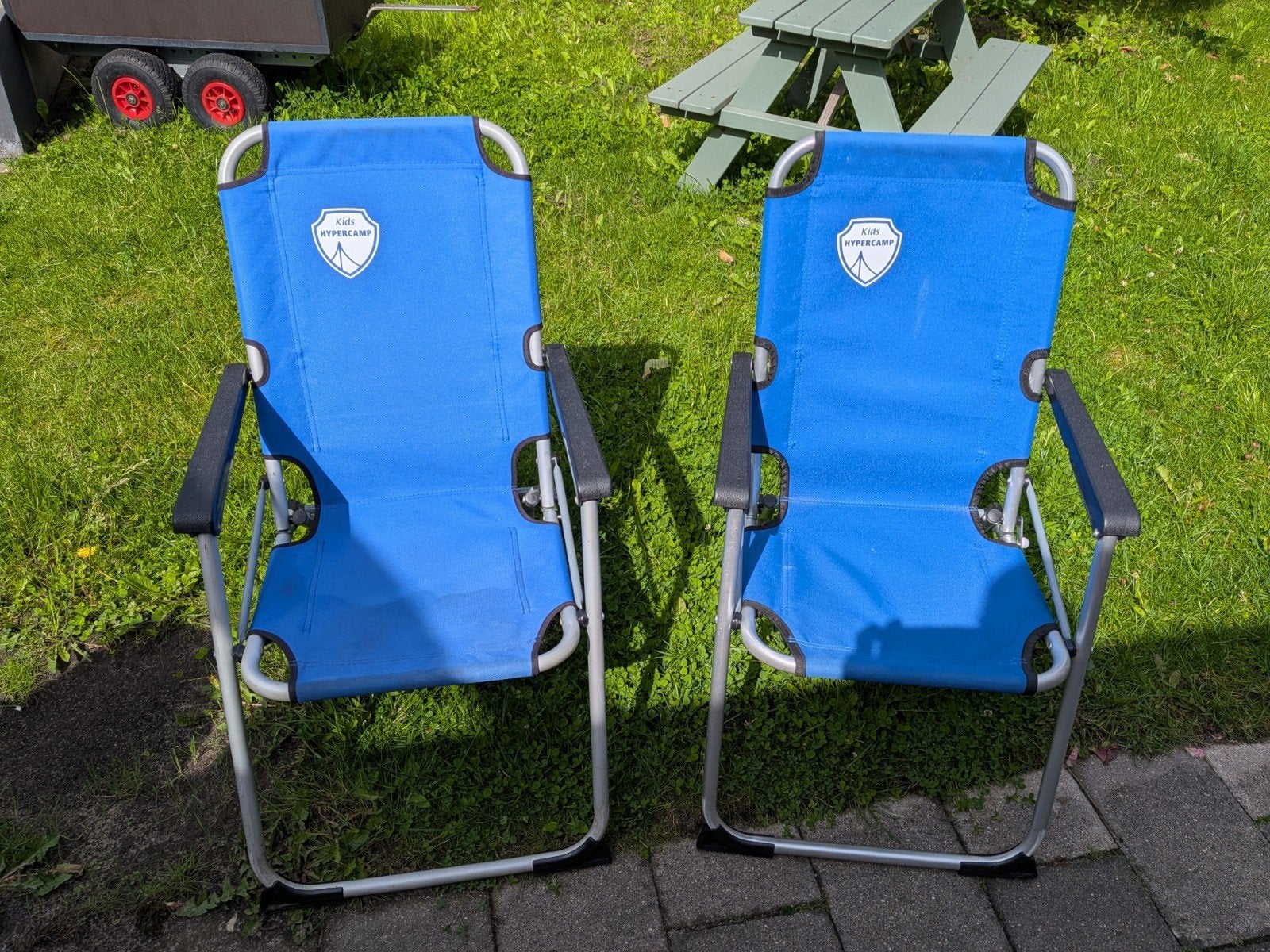 2x Hypercamp campingstoeltjes - Zo goed als nieuw, Caravans en Kamperen, Kampeeraccessoires, Ophalen, Zo goed als nieuw