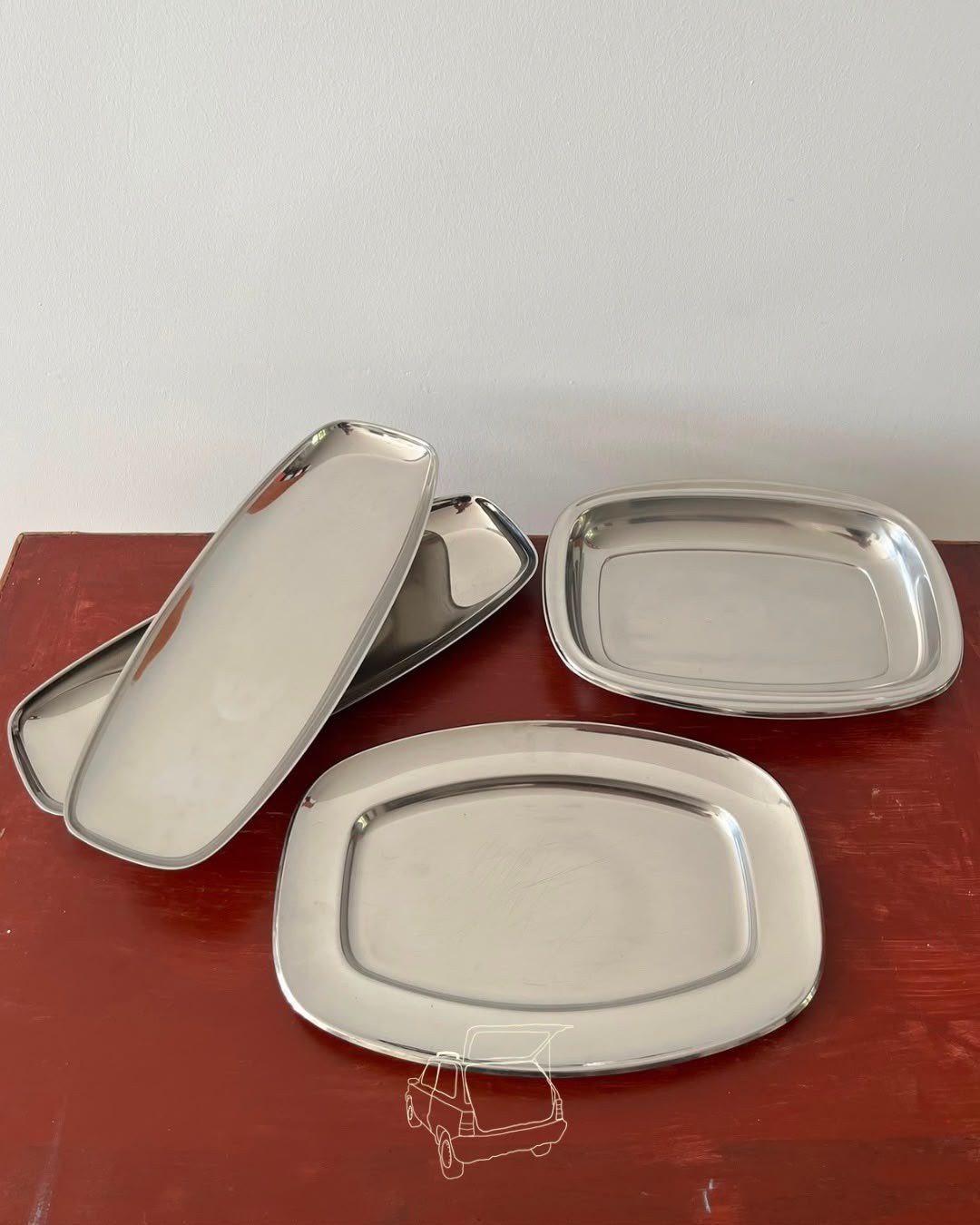 Alfra Alessi | Schaaltjes | Zilver staal, Ophalen of Verzenden, Rond, Overige materialen