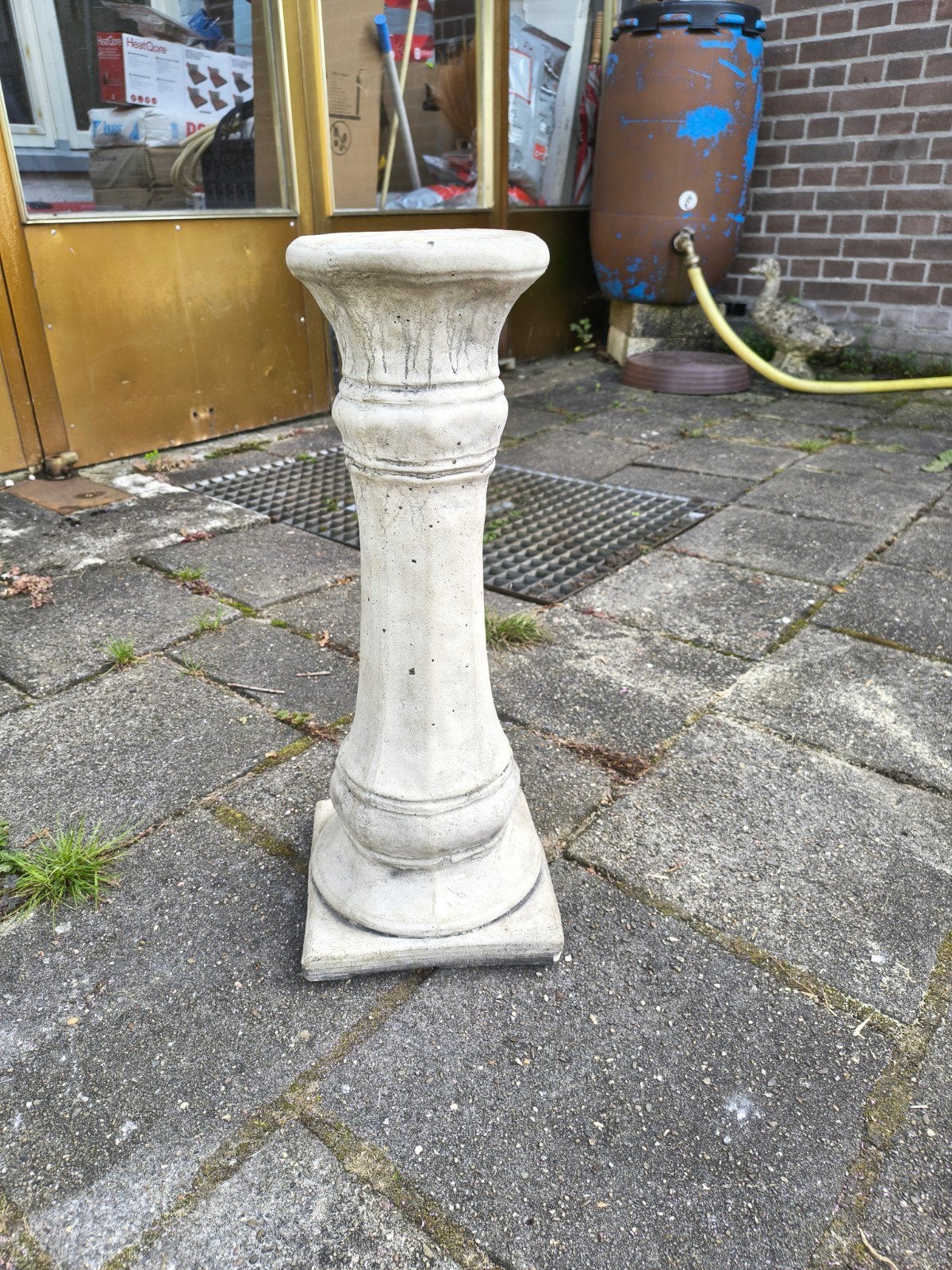 Decoratieve betonnen sokkel voor tuin of interieur, Tuin en Terras, Ophalen, Gebruikt, Beton, Overige typen