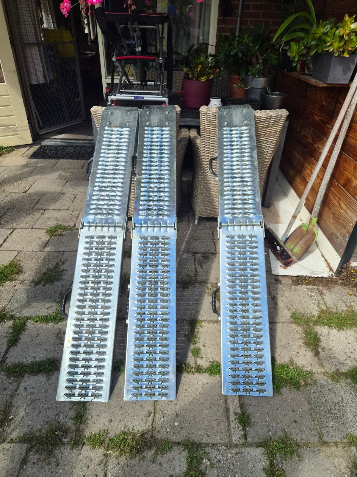 3x Oprijplaat Scootmobiel/Motoren - 166cm lang, Ophalen