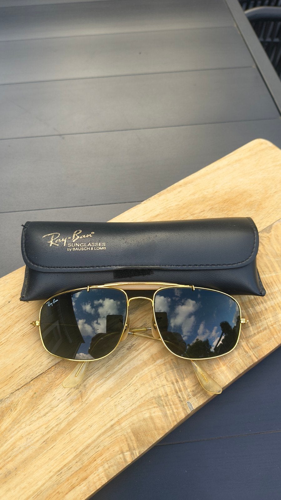 Vintage Ray-Ban B&L USA Small Explorer 58-17 G-15 Browbar, Ophalen of Verzenden, Nvt, Nvt, Ray-Ban
