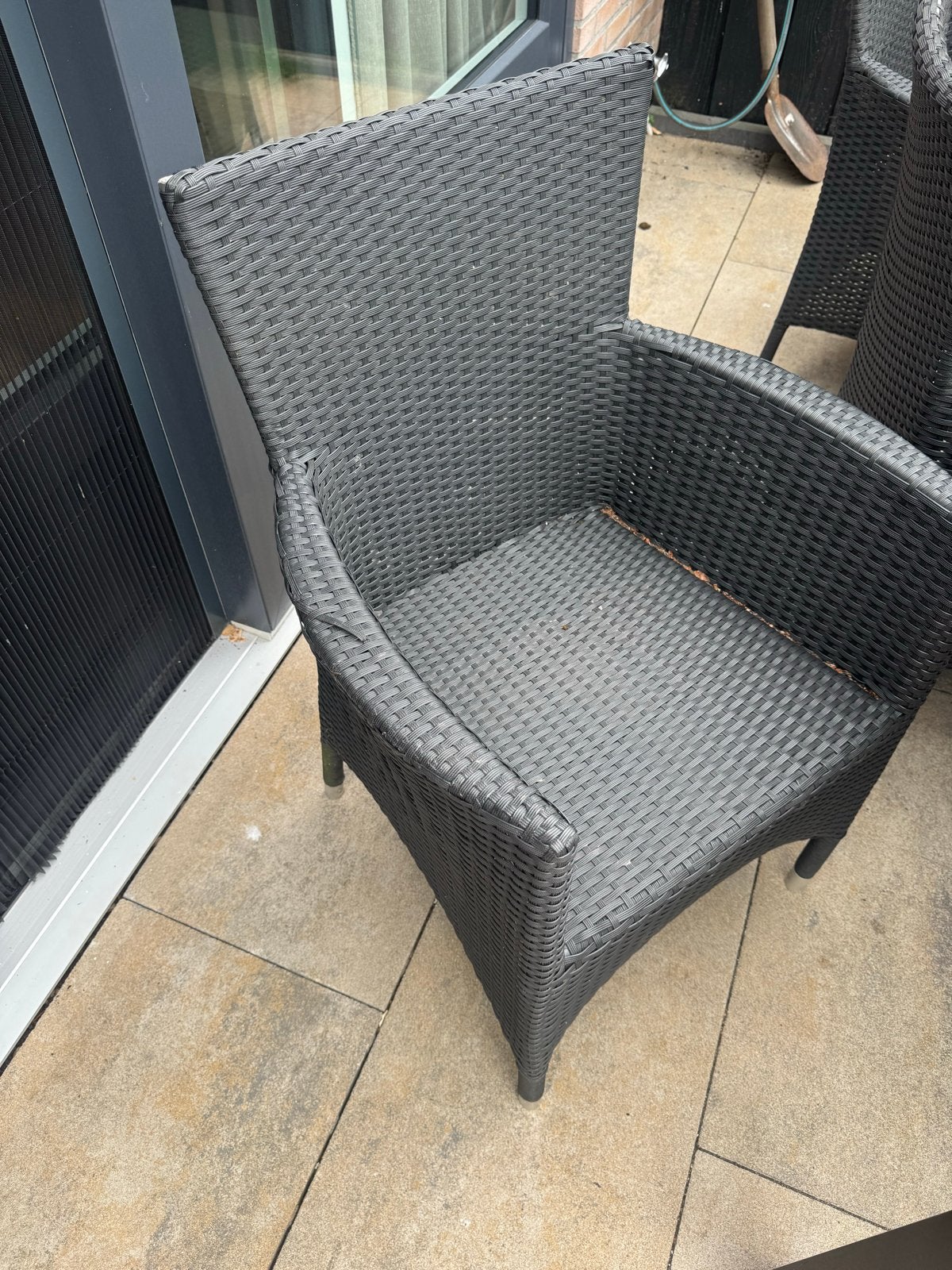 6 stoelen voor buiten, Tuin en Terras, Tuinstoelen, Ophalen, Gebruikt, Wicker