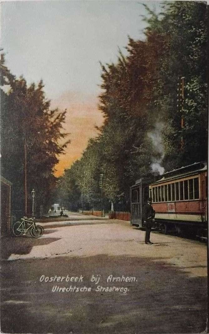 Oosterbeek Utrechtsche Straatweg (1912) – Stoomtram, Verzamelen, Ophalen of Verzenden, Voor 1920, Gelopen, Gelderland