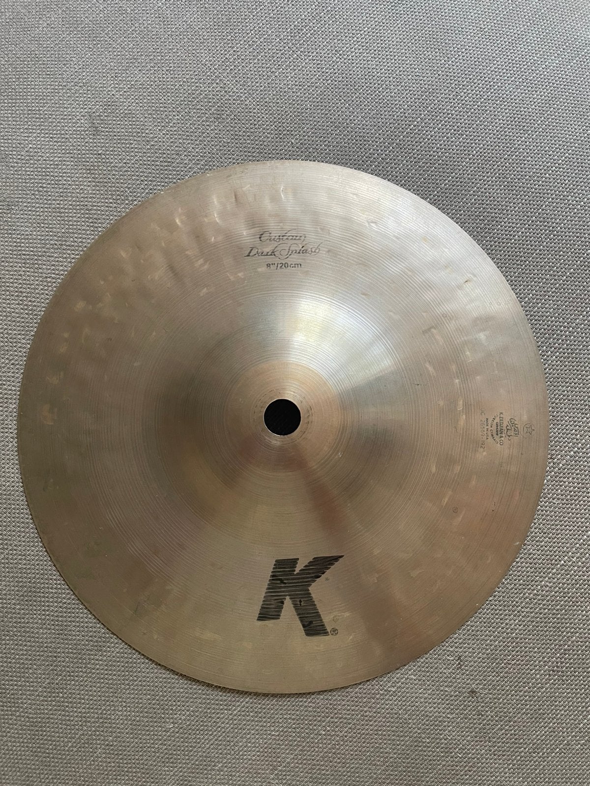 Zildjian K Custom Dark Splash 8”, Ophalen of Verzenden, Zo goed als nieuw, Overige merken