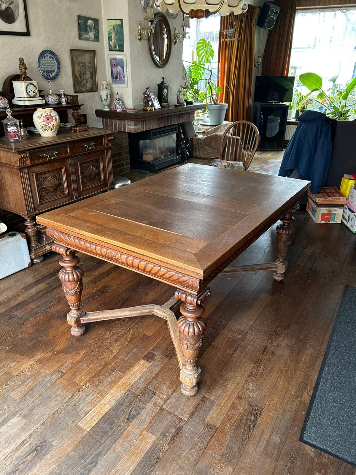Antieke  uitschuiftafel, Ophalen of Verzenden